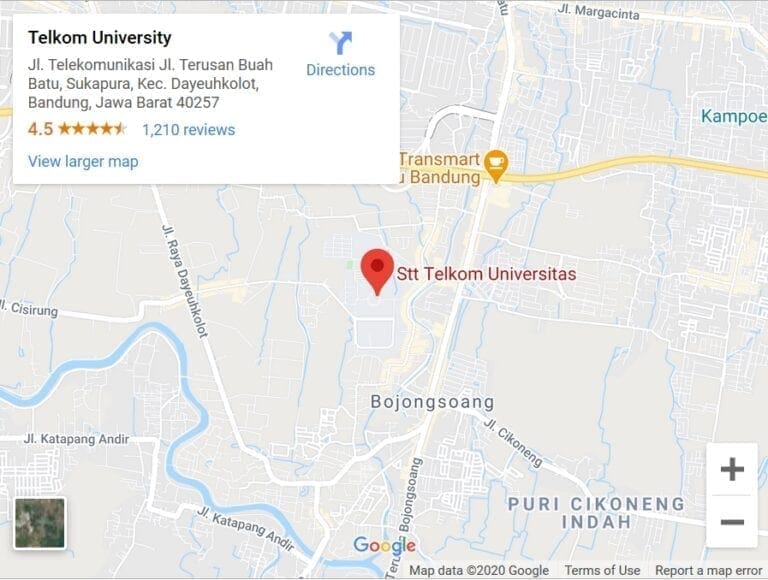 Lokasi Telkom University di Google Maps