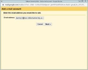 Email GAFE telkomuniversity add TASS Account