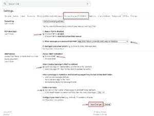 Email TASS enable POP dan IMAP