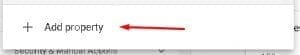 Google Search Console klik Add property