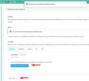 update .htaccess file