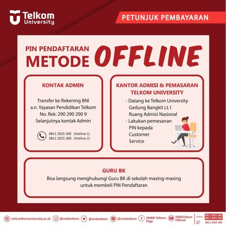 Cara Pembayaran PIN offline SMB Telkom University