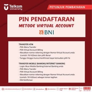 Pembayaran PIN SMB Telkom University melalui VA BNI