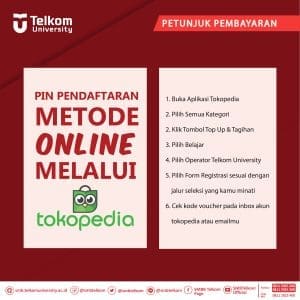 Pembayaran PIN SMB Telkom University melalui Tokopedia