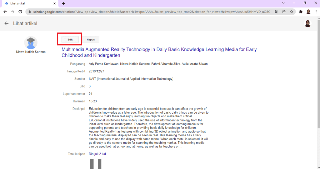 Menambah atau Mengubah Nama Author Menambah atau Mengubah Nama Author