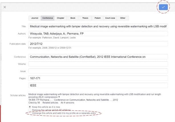 Memperbaiki Artikel Bertanda Bintang pada Google Scholar Memperbaiki Artikel Bertanda Bintang pada Google Scholar