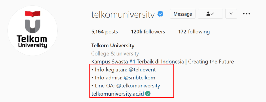 11 URL pada Profile Social Media