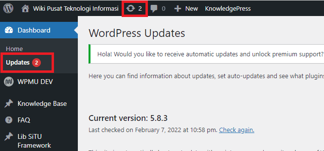 Panduan update plugin Panduan update plugin