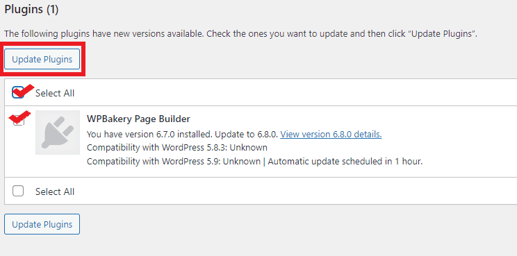 update plugin select all update plugin select all
