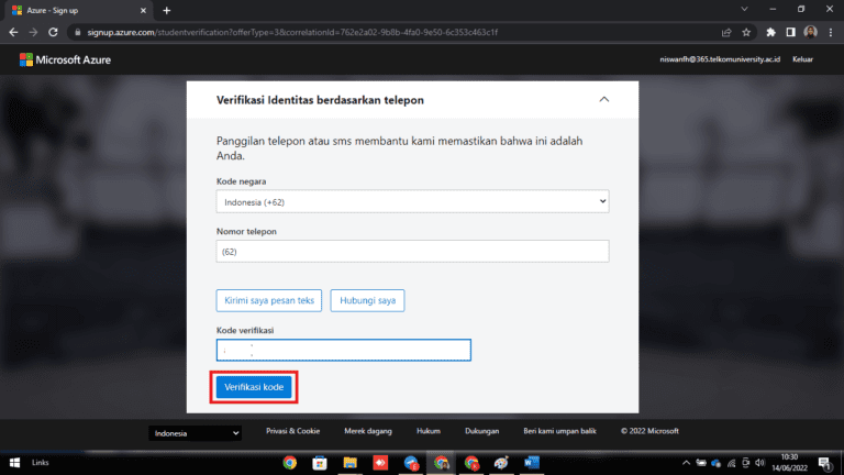 Kode verifikasi