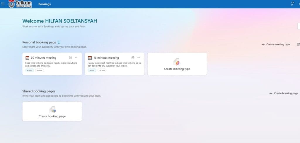 booking microsoft
