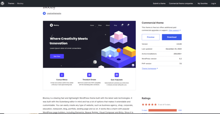 Panduan Instalasi Theme Wordpress Blocksy